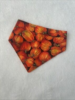 Pumpkin Print Bandana For Small Dogs or Large Cats